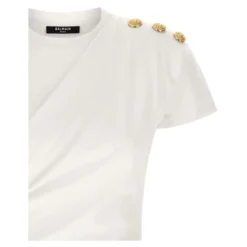 Draperet T-shirt med knapper