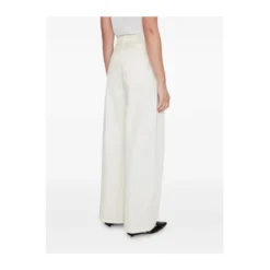 Ecru Klassiske Jeans med Knapper foran