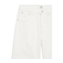 Ecru Klassiske Jeans med Knapper foran