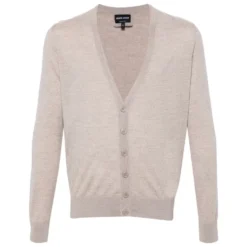 Elegant Beige Uld Cardigan