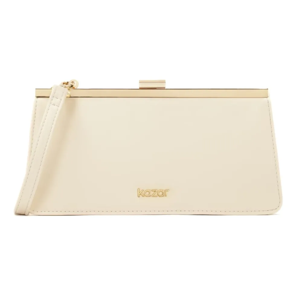 Elegant håndtaske med metalramme