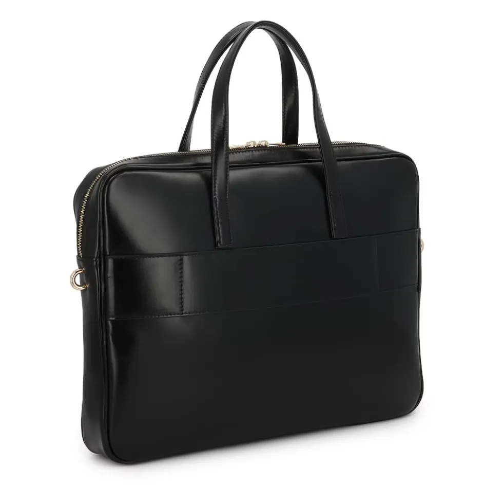 Elegant læder computertaske