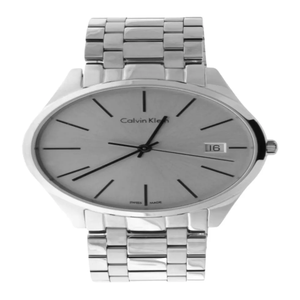 Elegant Quartz Ur med Sølvfarvet Urskive