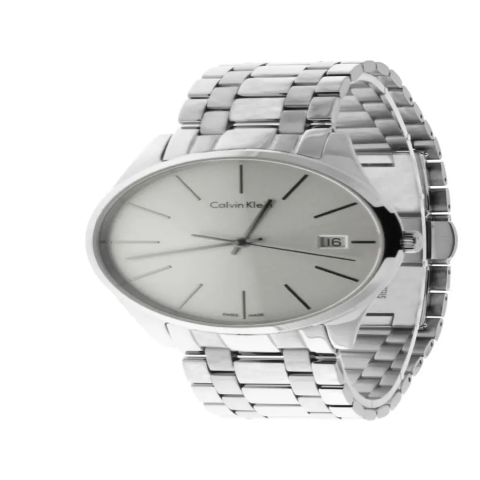 Elegant Quartz Ur med Sølvfarvet Urskive