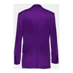 Elektrisk Lilla Satin Blazer