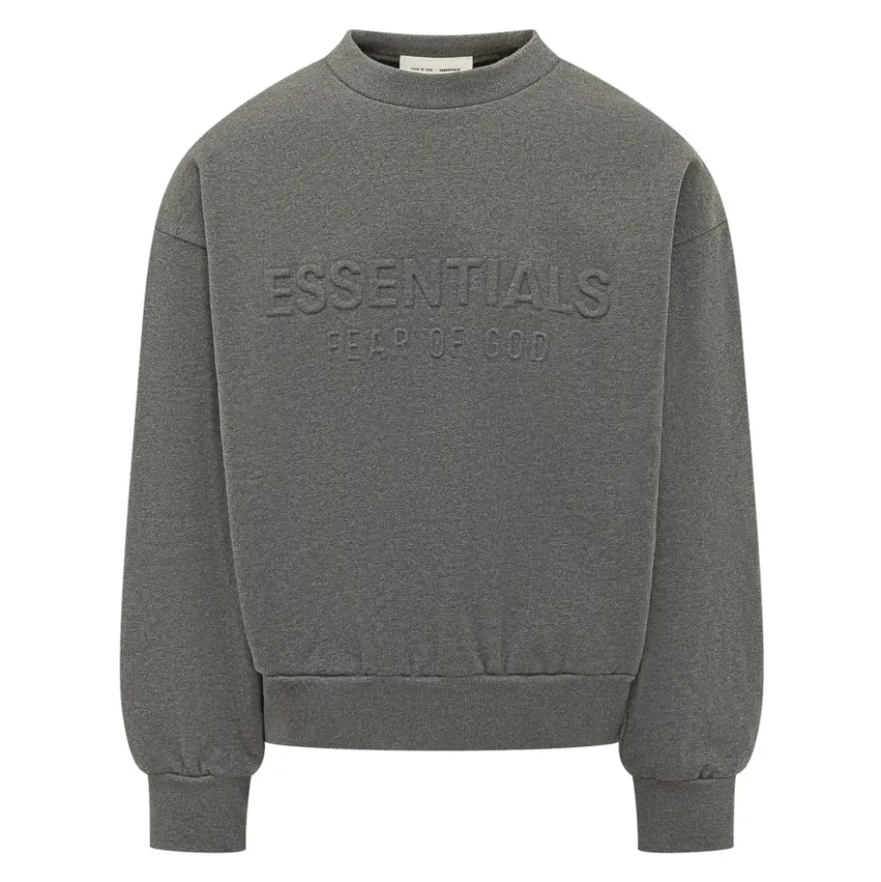 Embossed Classic Crewneck Sweatshirt