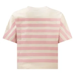 Embroidered-Logo Striped Cotton T-Shirt