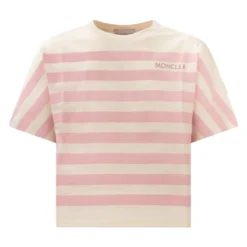 Embroidered-Logo Striped Cotton T-Shirt