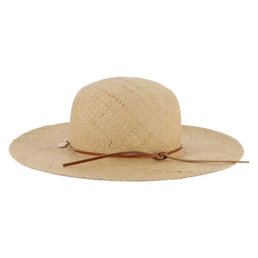 Embroidered Raffia Hat
