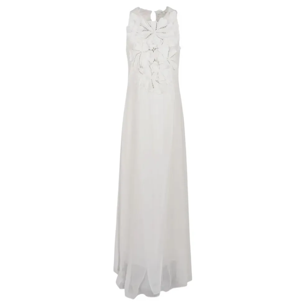 En Fleur Broderi Poplin og Georgette Kjole