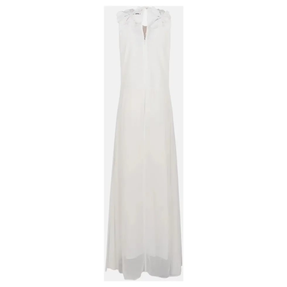En Fleur Broderi Poplin og Georgette Kjole