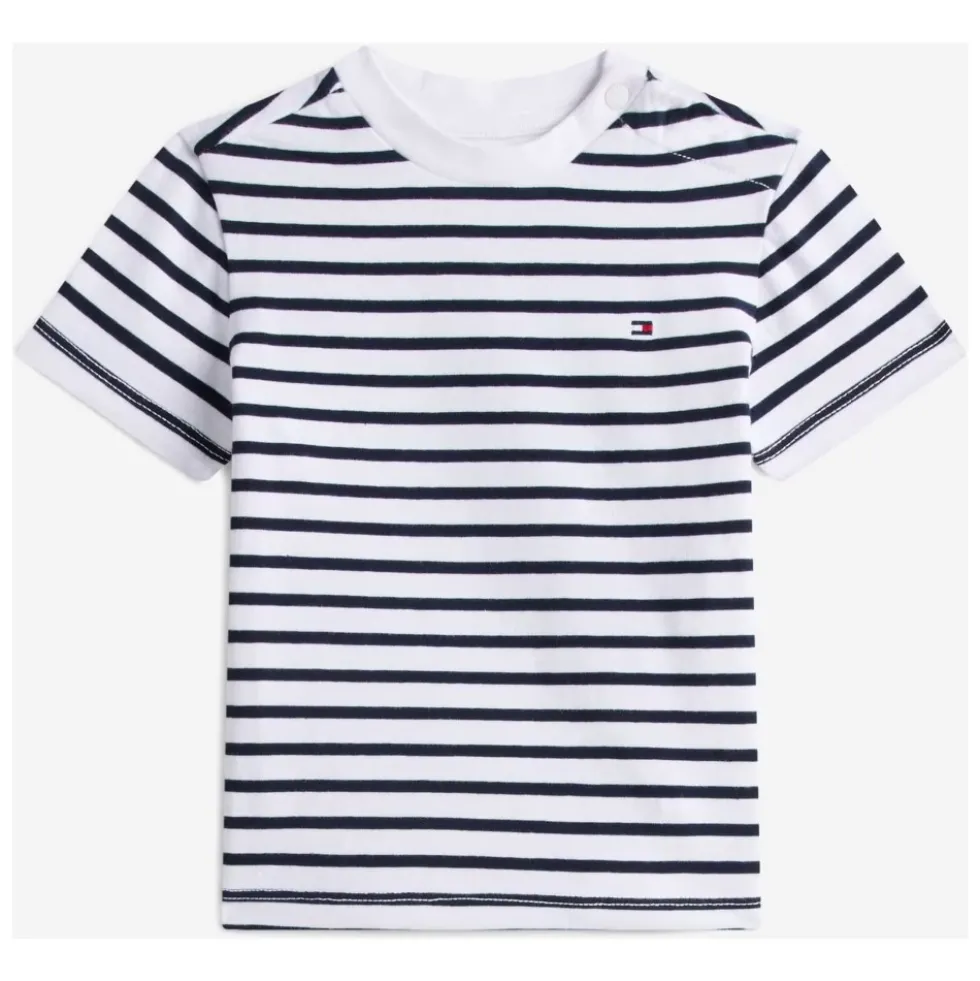 Essential Stribet T-shirt og Shorts Sæt