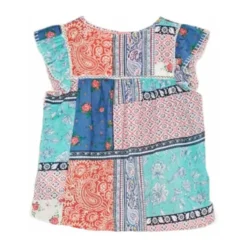 Etnisk Susan Bluse med Blonder Detaljer