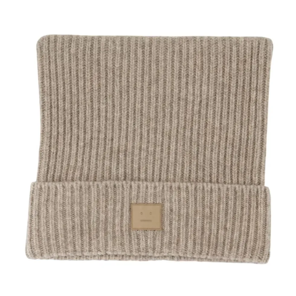 Face Logo Square Beanie