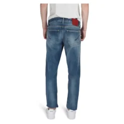 Faded denim slim fit jeans