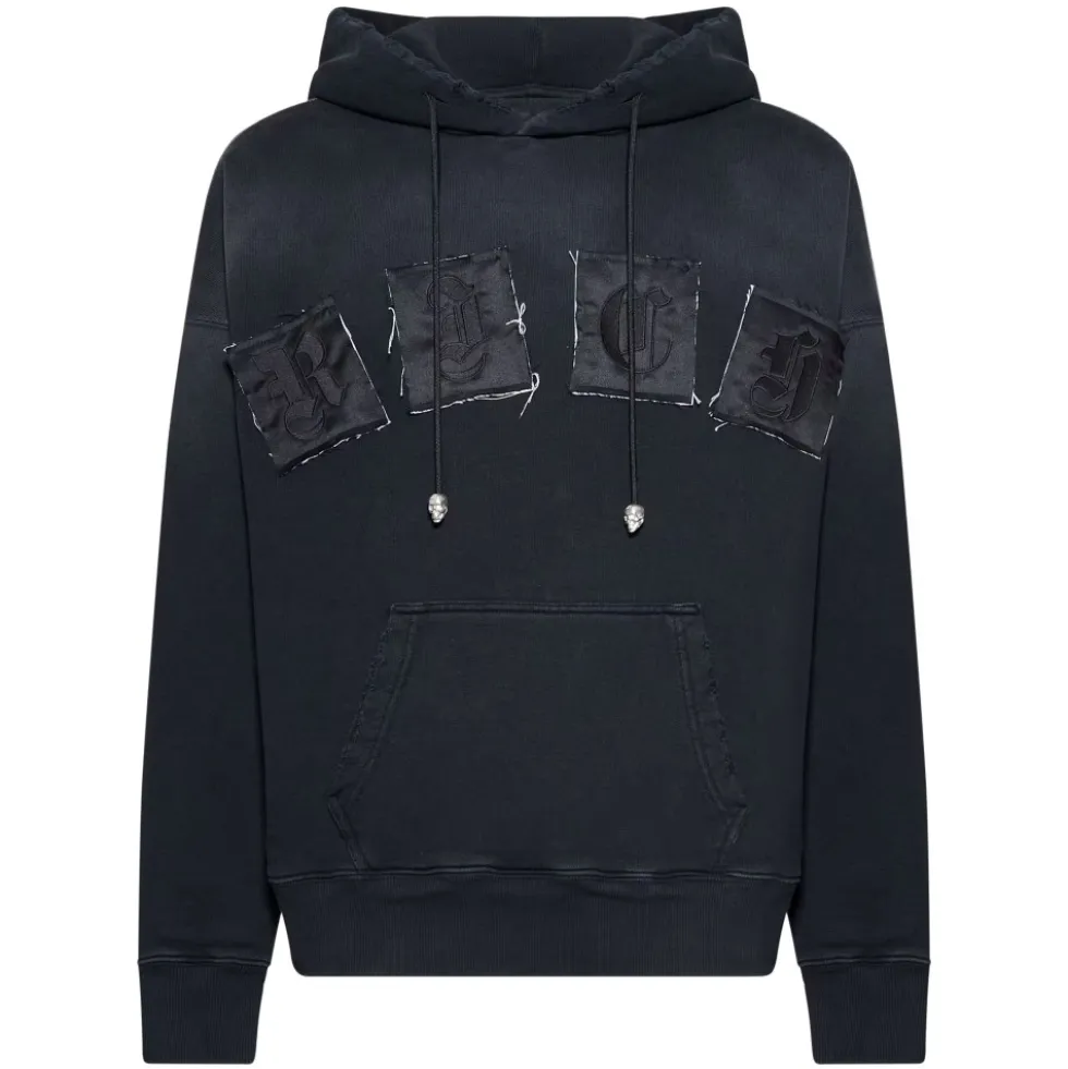 Felpa con cappuccio e logo frontale