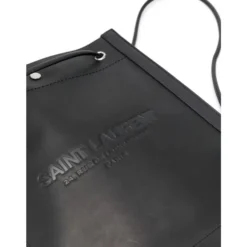 Flad Crossbody Taske Sort Læder