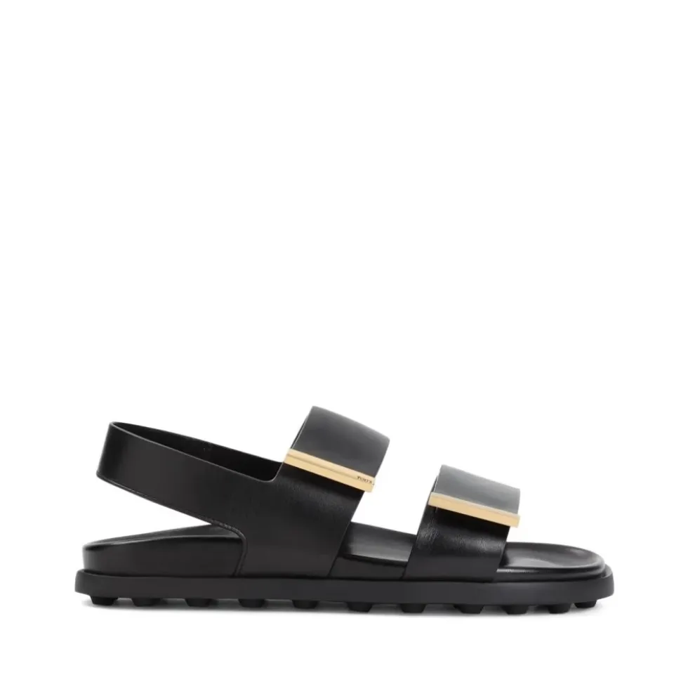 Flad Dobbelt Rem Sandal