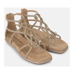 Flad sandal forviklede remme