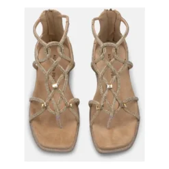 Flad sandal forviklede remme