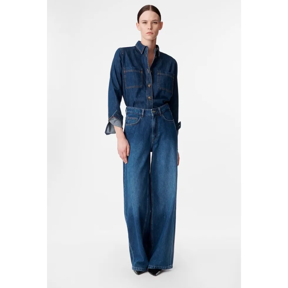 Flared Jeans med høj talje