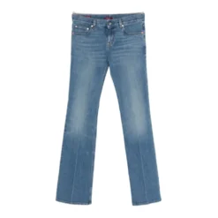Flared Stretch Cotton Denim Bukser