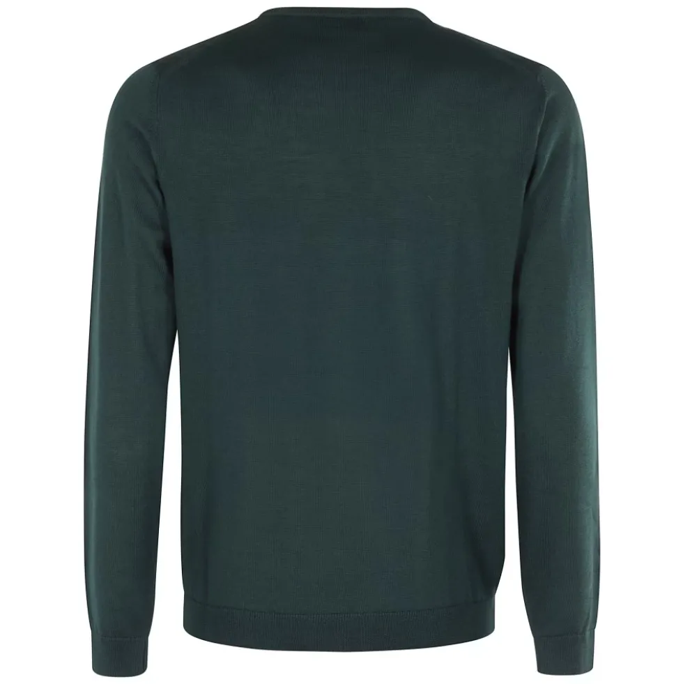 Flaskegrøn Crew Neck Sweater