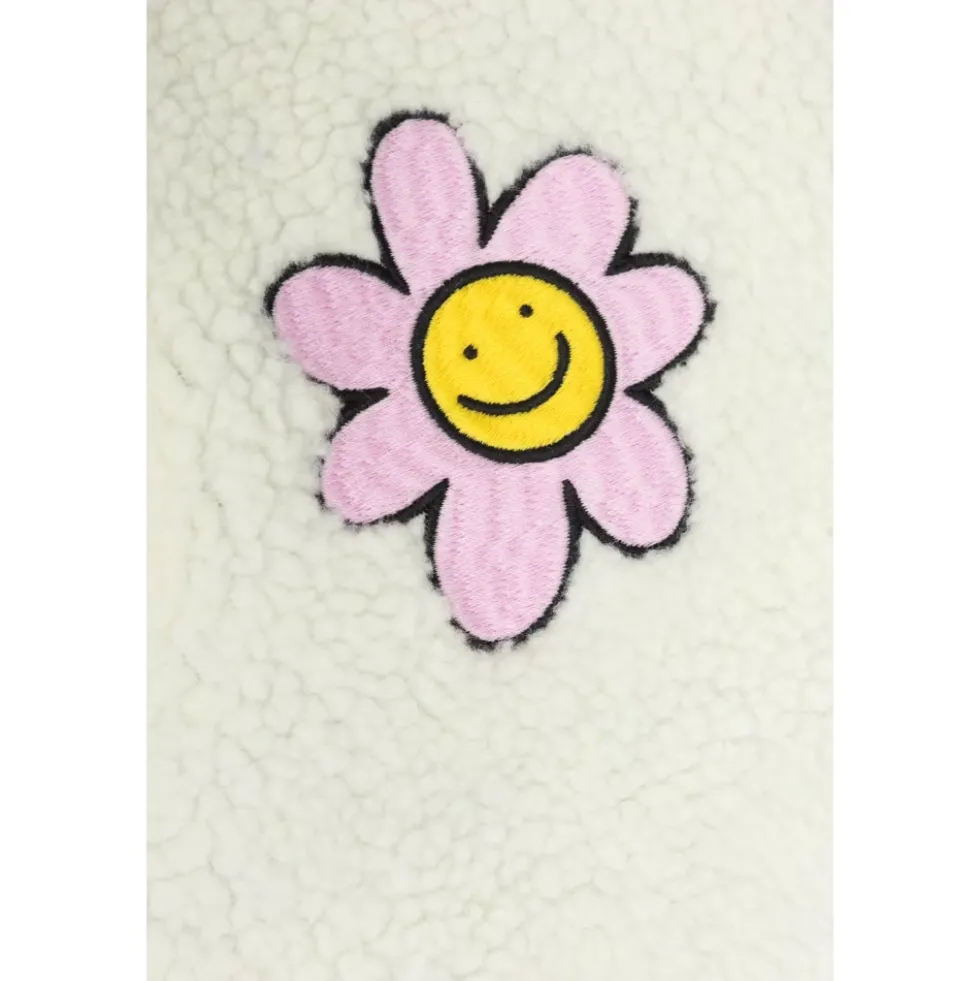 Fleece med et blomstermotiv