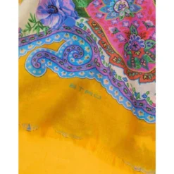 Floral Paisley Cashmere-Blend Sjal