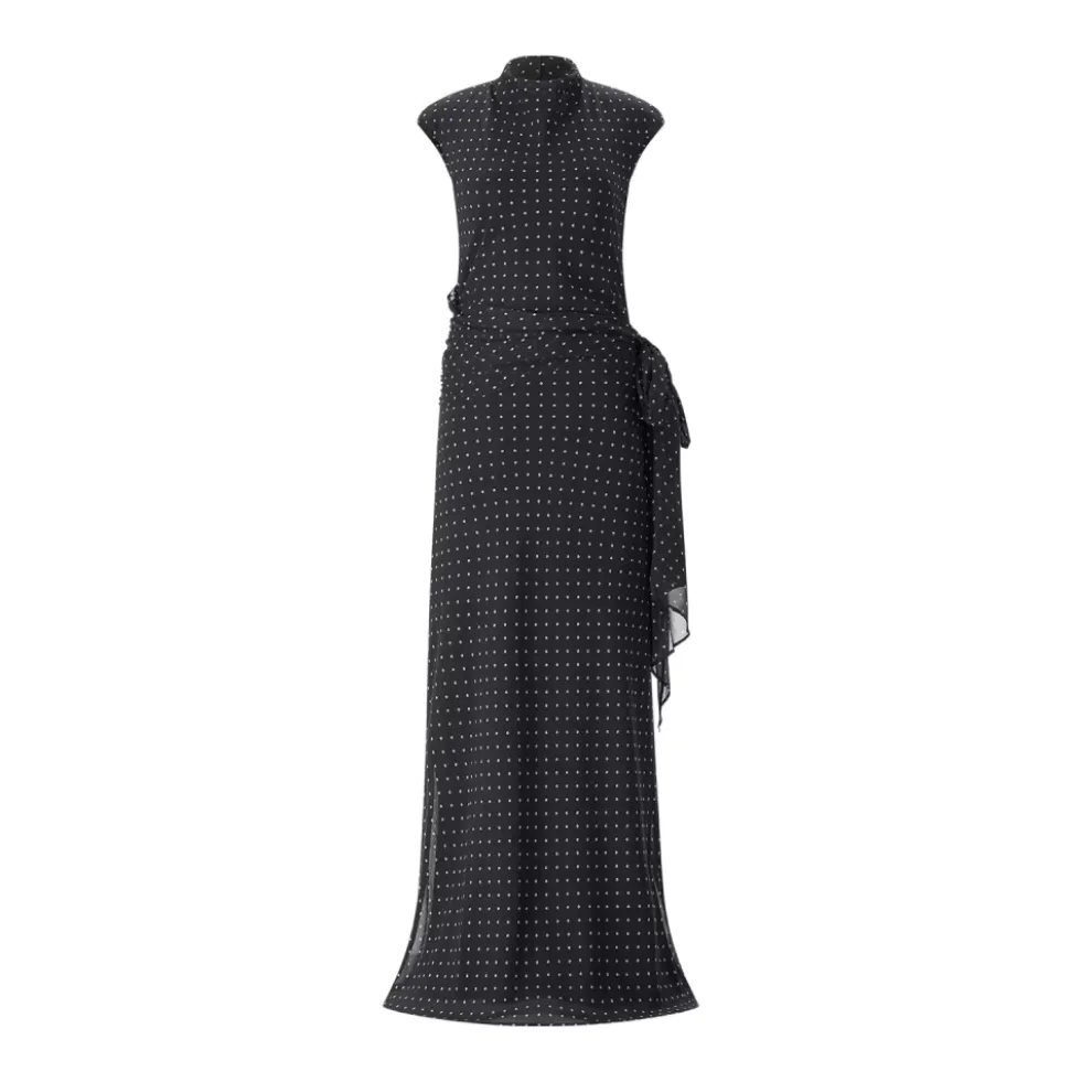 Flower Mesh Maxi Dress