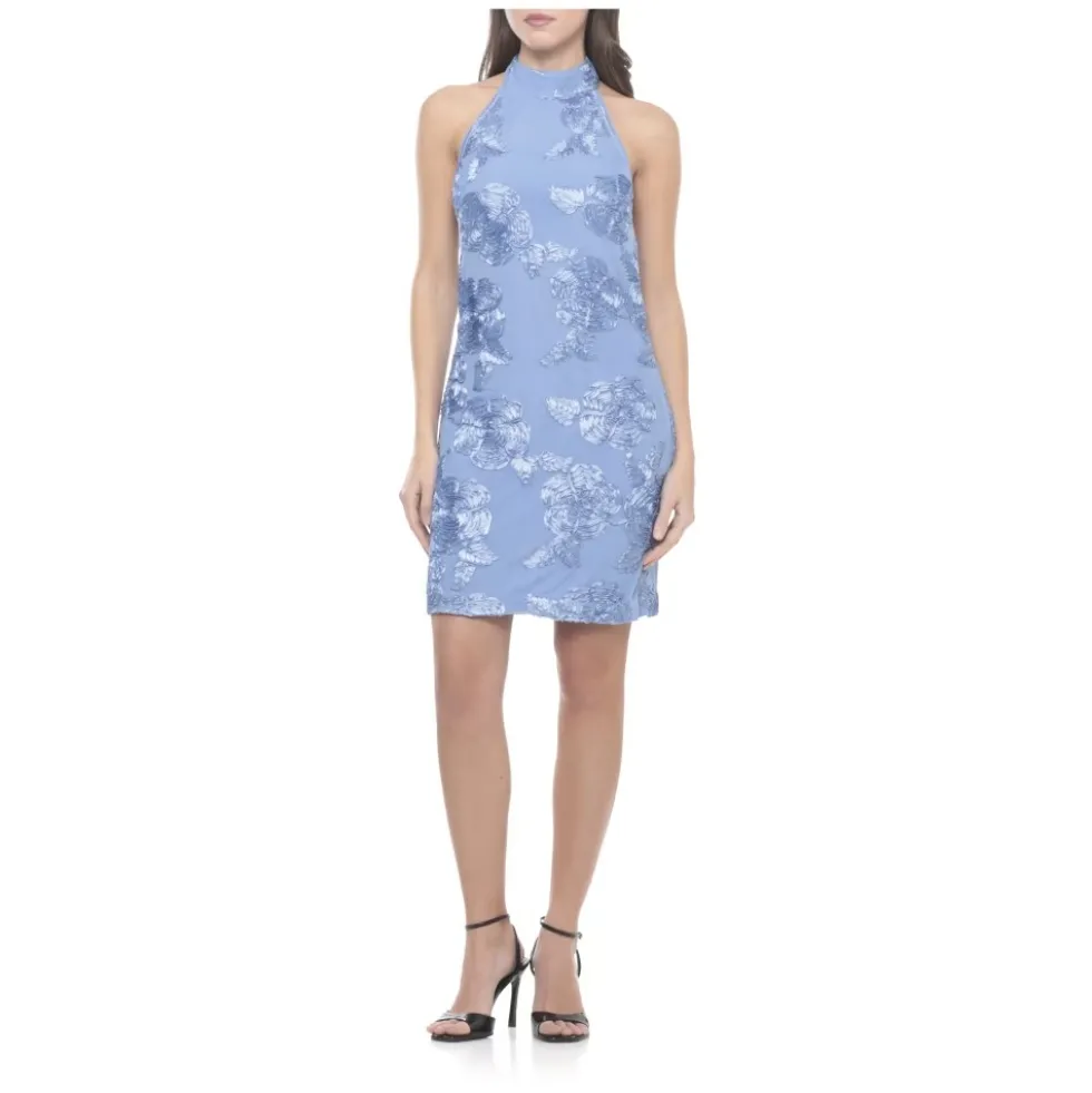 Flower Mesh Mini Dress