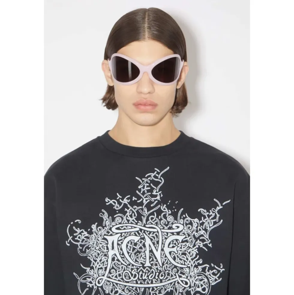 Fluorescerende Sort Logo Sweatshirt