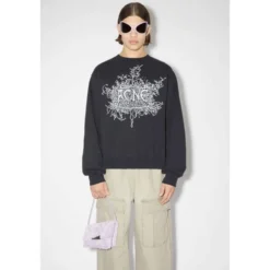 Fluorescerende Sort Logo Sweatshirt