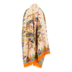 Fringed Paisley Scarf
