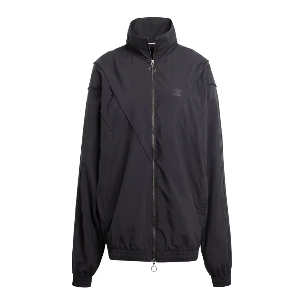 Funktionel og stilfuld track top i sort