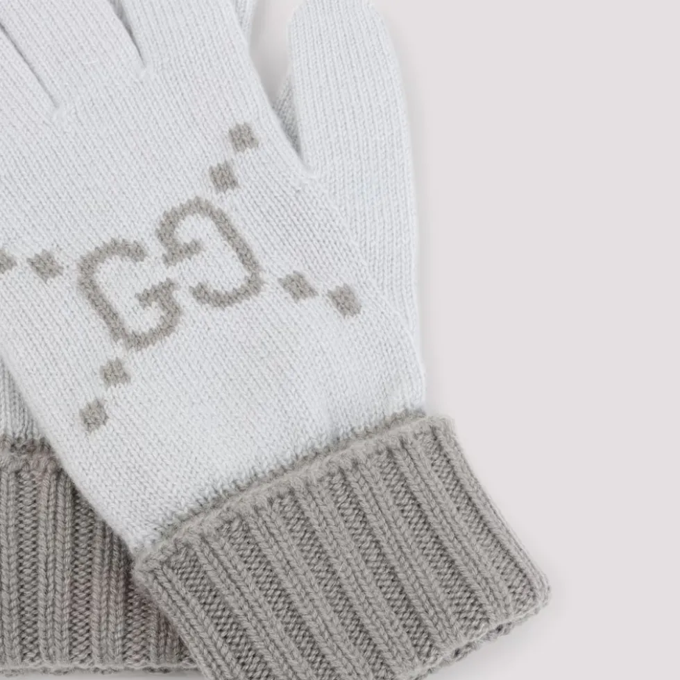 GG Cashmere Jacquard Gloves