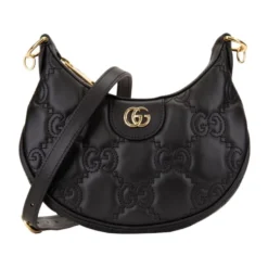 GG Embossed Leather Shoulder Bag