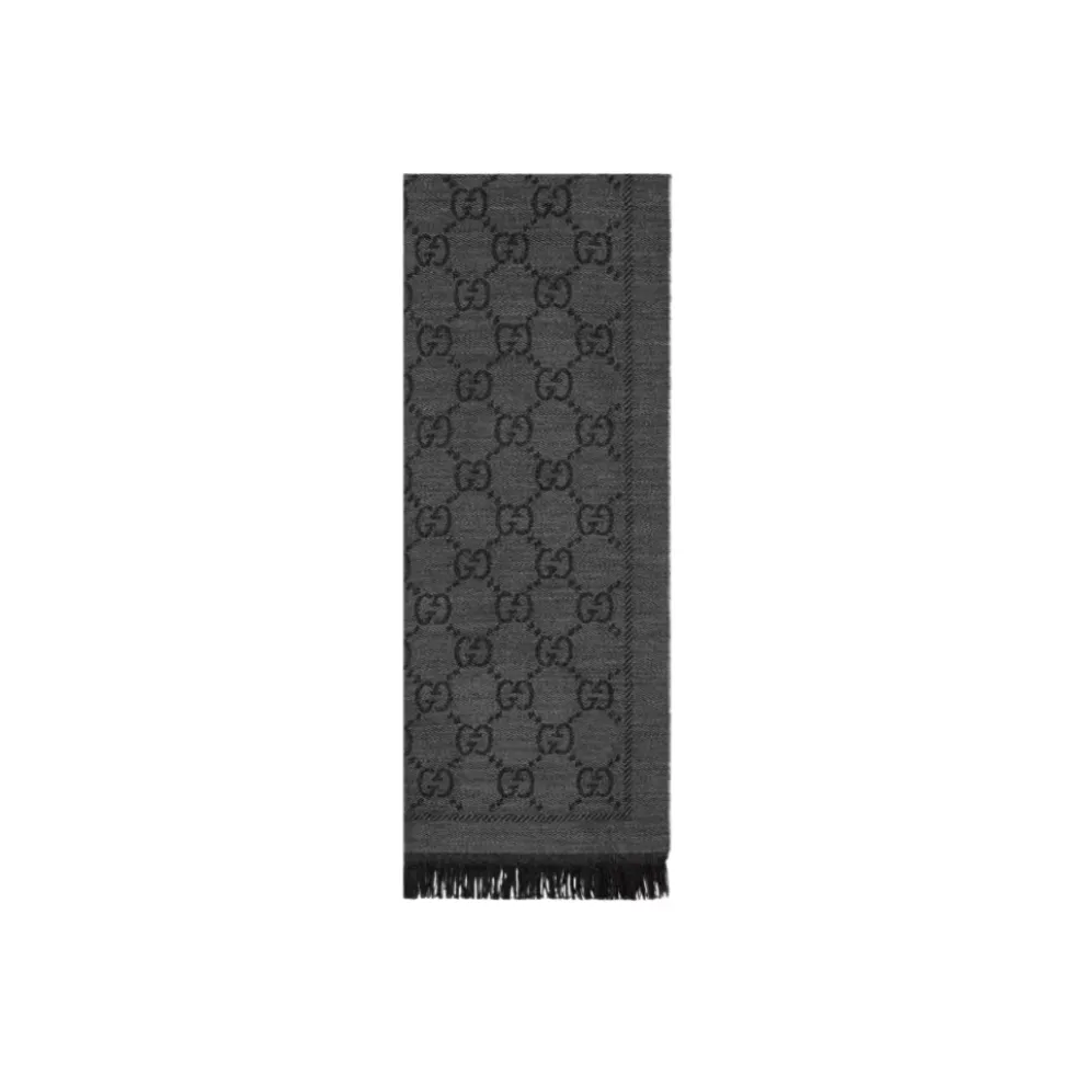 GG Jacquard Pattern Strikket Halstørklæde
