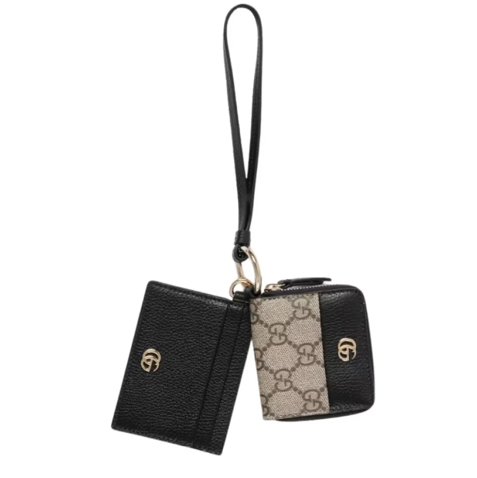 GG Marmont Bi-color Zip Around Wallet