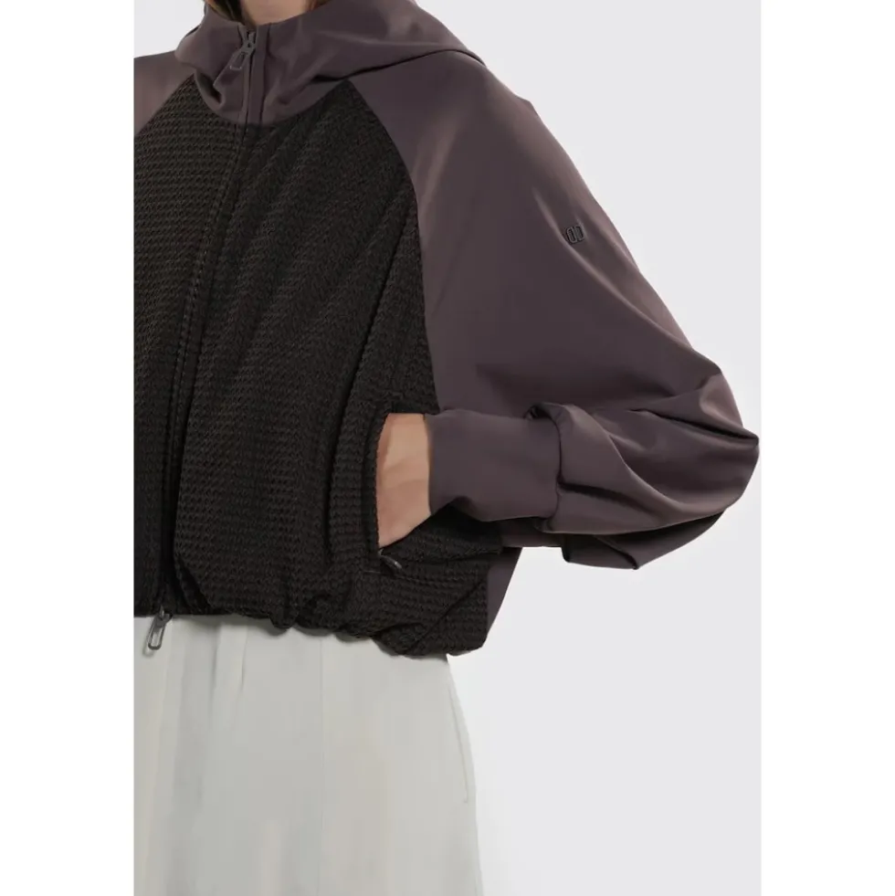 Giacca manica raglan con rete