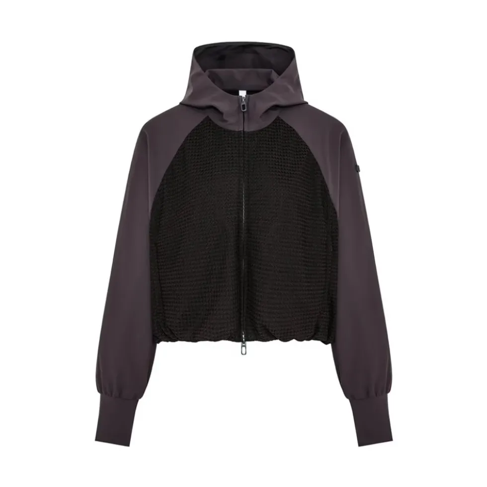 Giacca manica raglan con rete