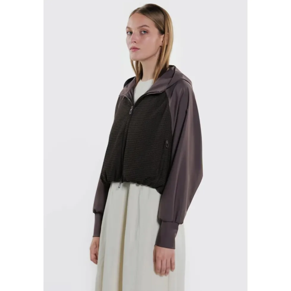 Giacca manica raglan con rete