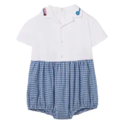 Gingham bomulds heldragt