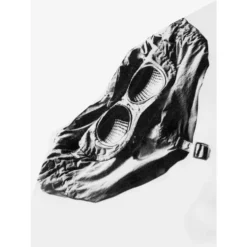 Goggle Hood Logo T-Shirt Elfenben