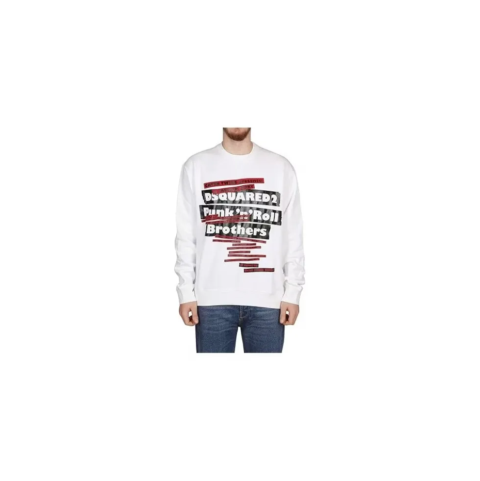 Grafisk Print Urban Sweatshirt Hvid