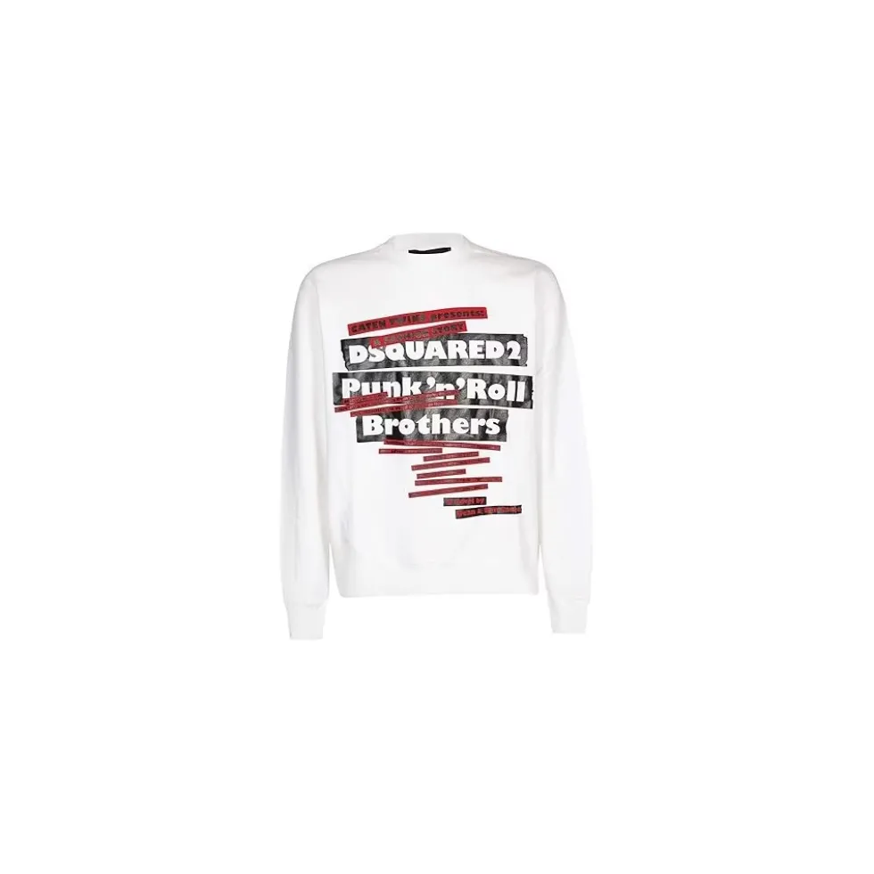 Grafisk Print Urban Sweatshirt Hvid