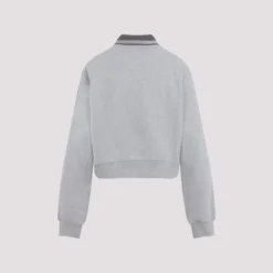 Grå Bomulds Sweatshirt