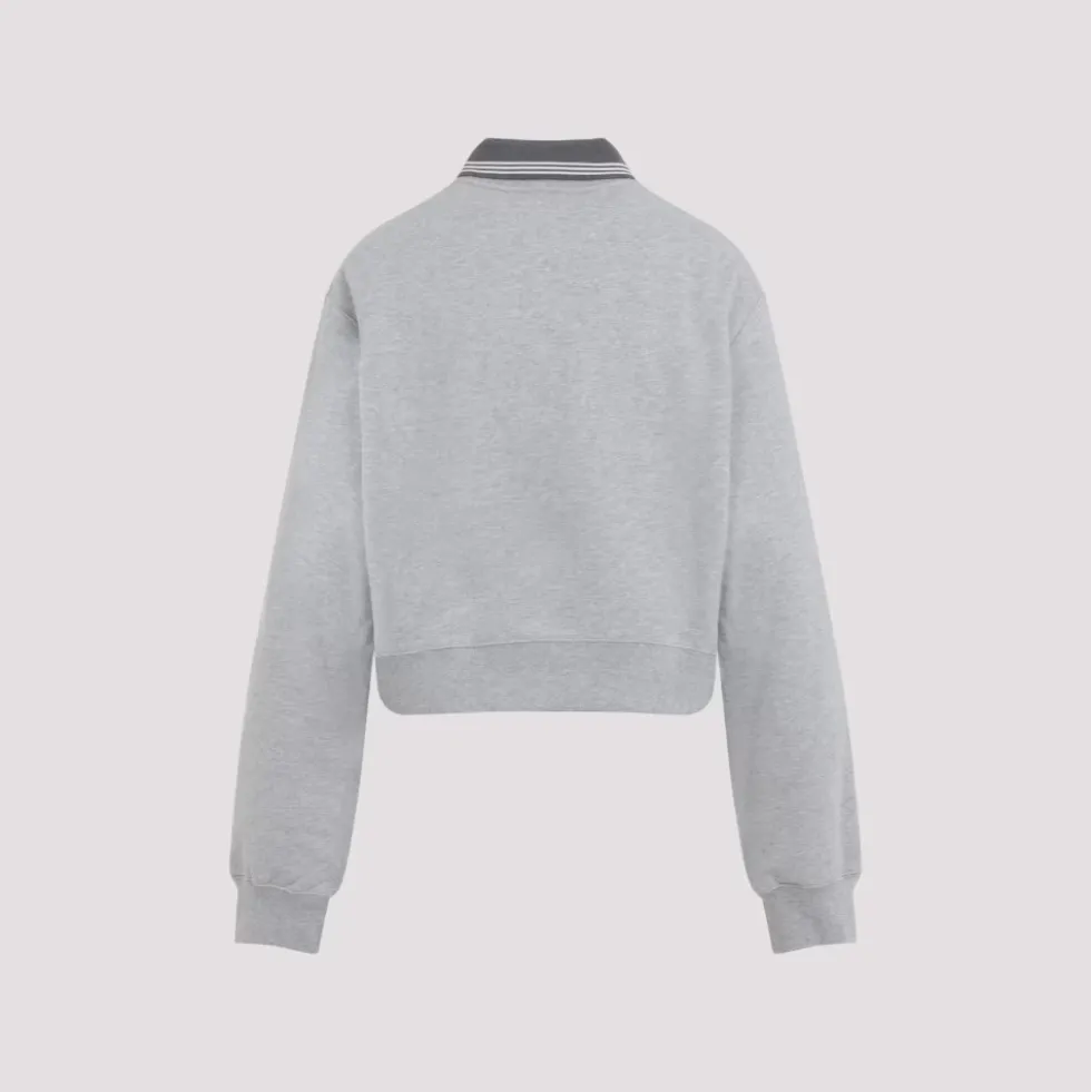 Grå Bomulds Sweatshirt