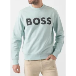 Grøn-Blå Basis Rundhals Sweatshirt