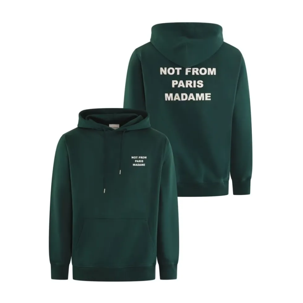 Grøn Slogan Hættetrøje